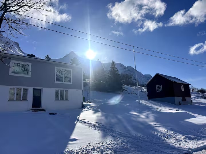The main house in winter.
