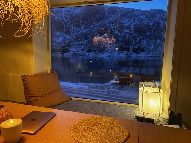 From the dining-room window.