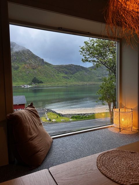 From the dining-room window.