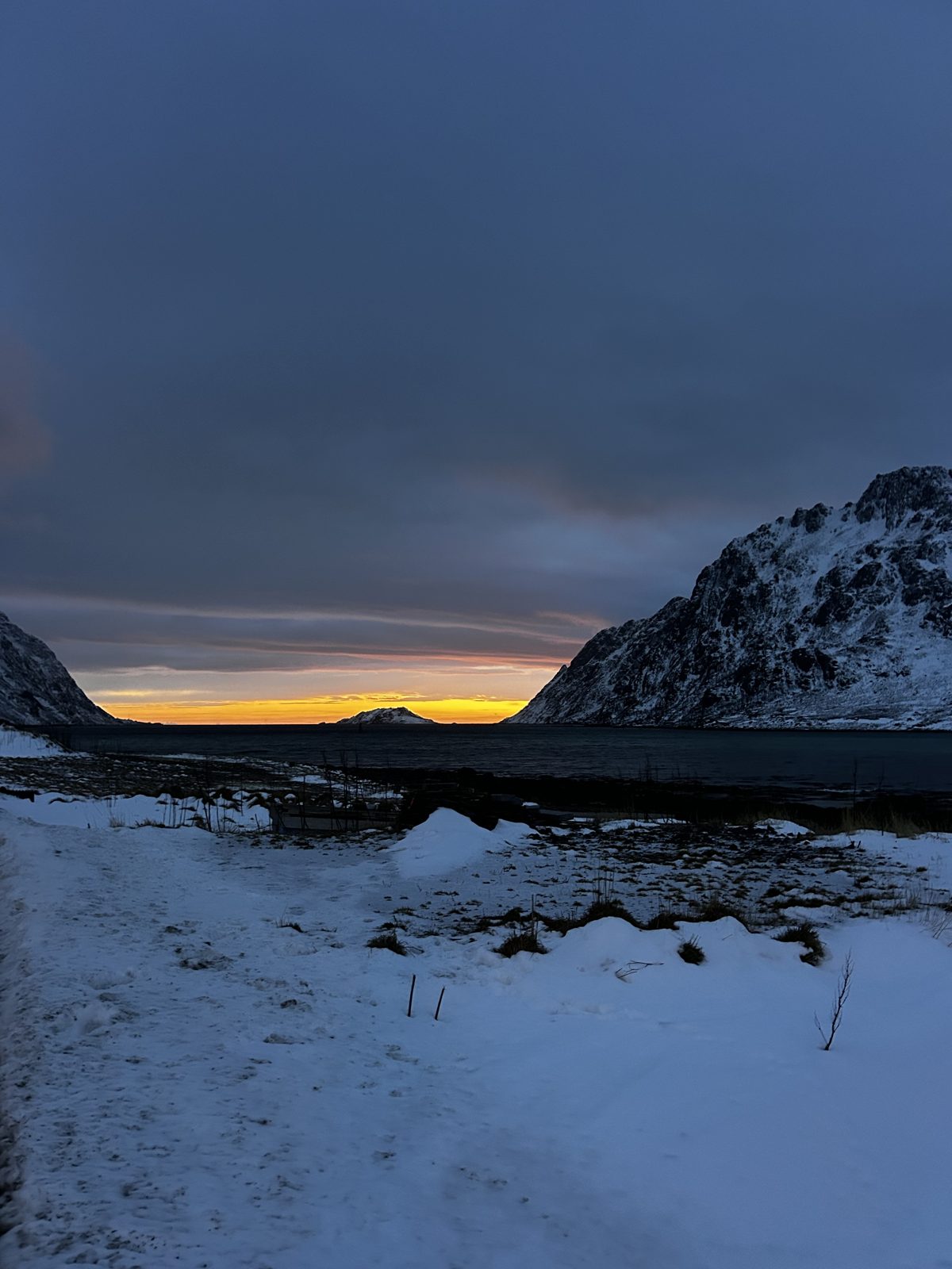 The winter fjord and Kunna island, seen from the property (IMG_5860).