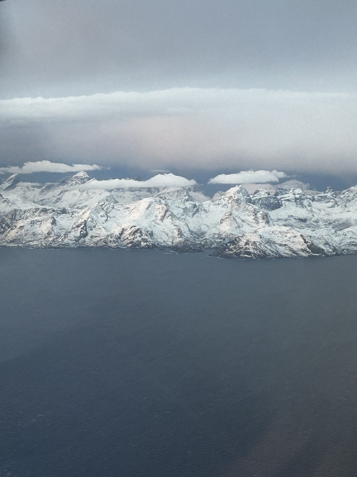 Lofoten from the window seat.