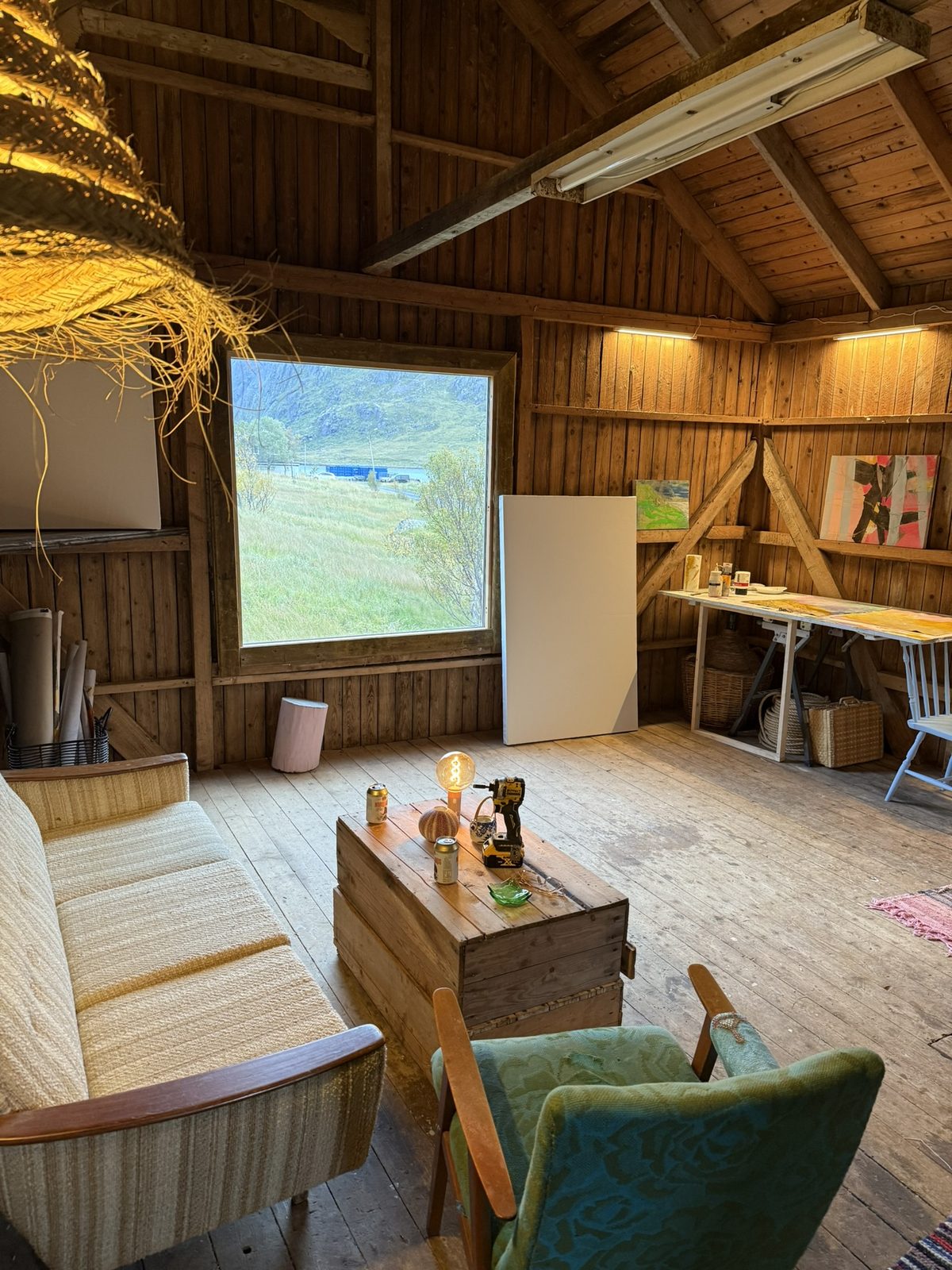 Inside the old barn: Susanne's atelier — not part of the rental, but very much part of who we are (IMG_3035).