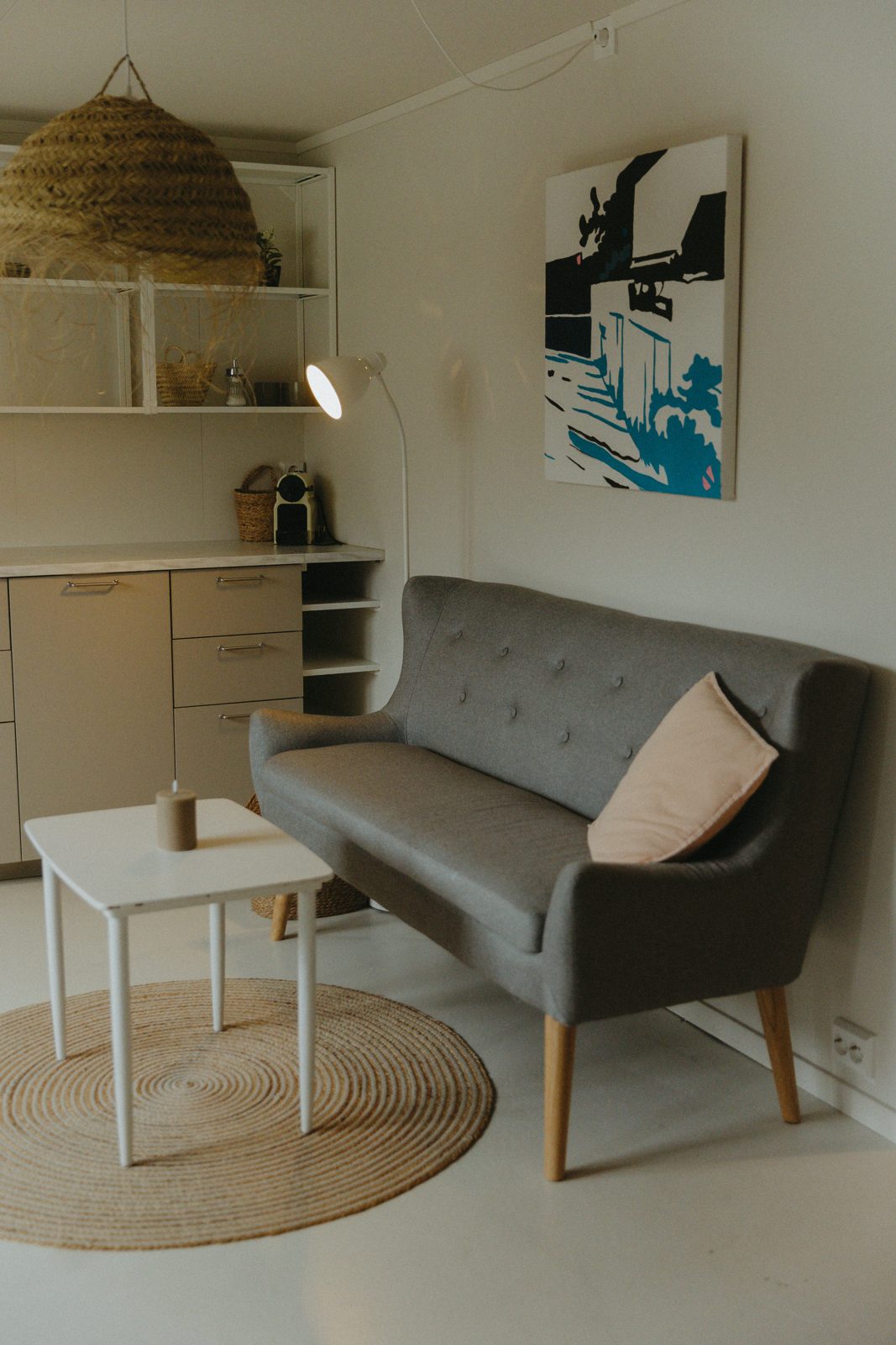 The living room on the lower floor. Photo 4 of 5.