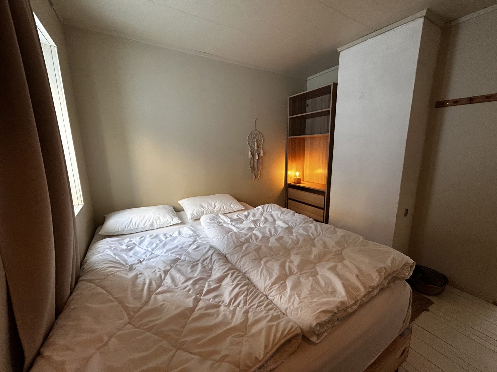 Bedroom with a double bed. Photo 2 of 7.