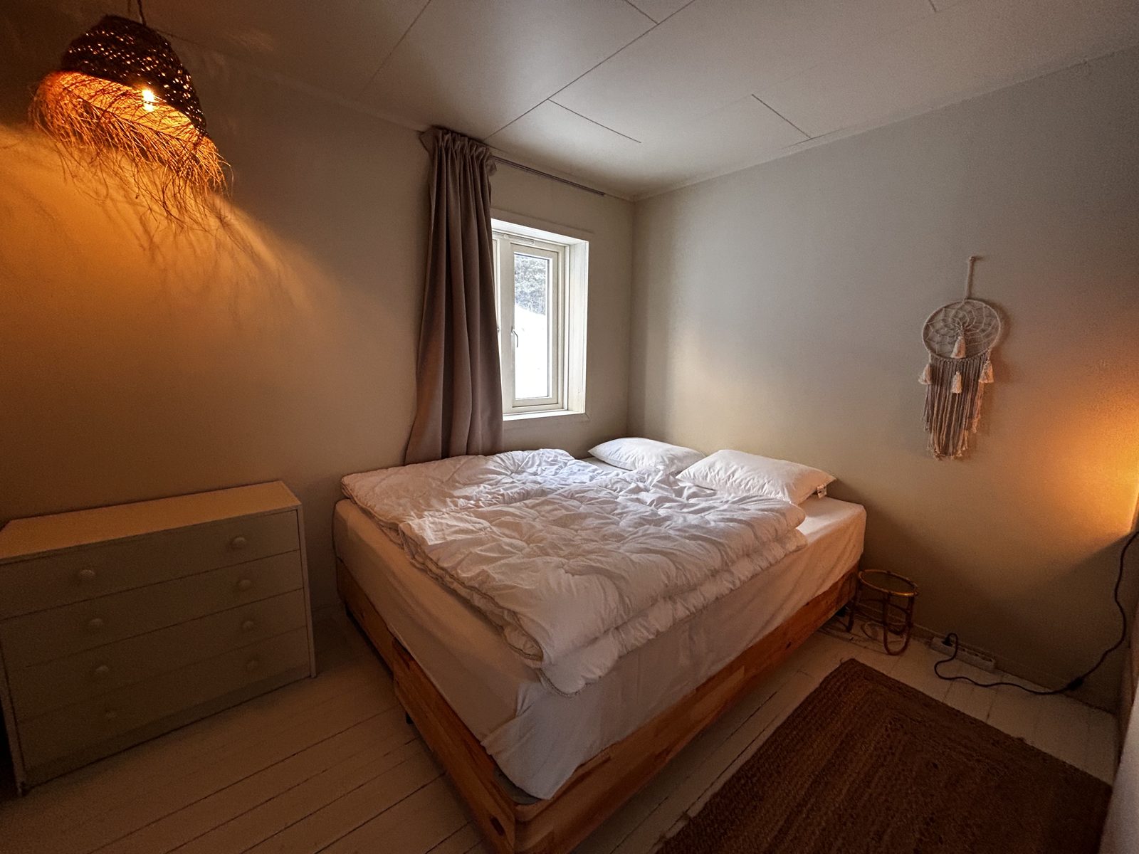 Bedroom with a double bed. Photo 7 of 7.