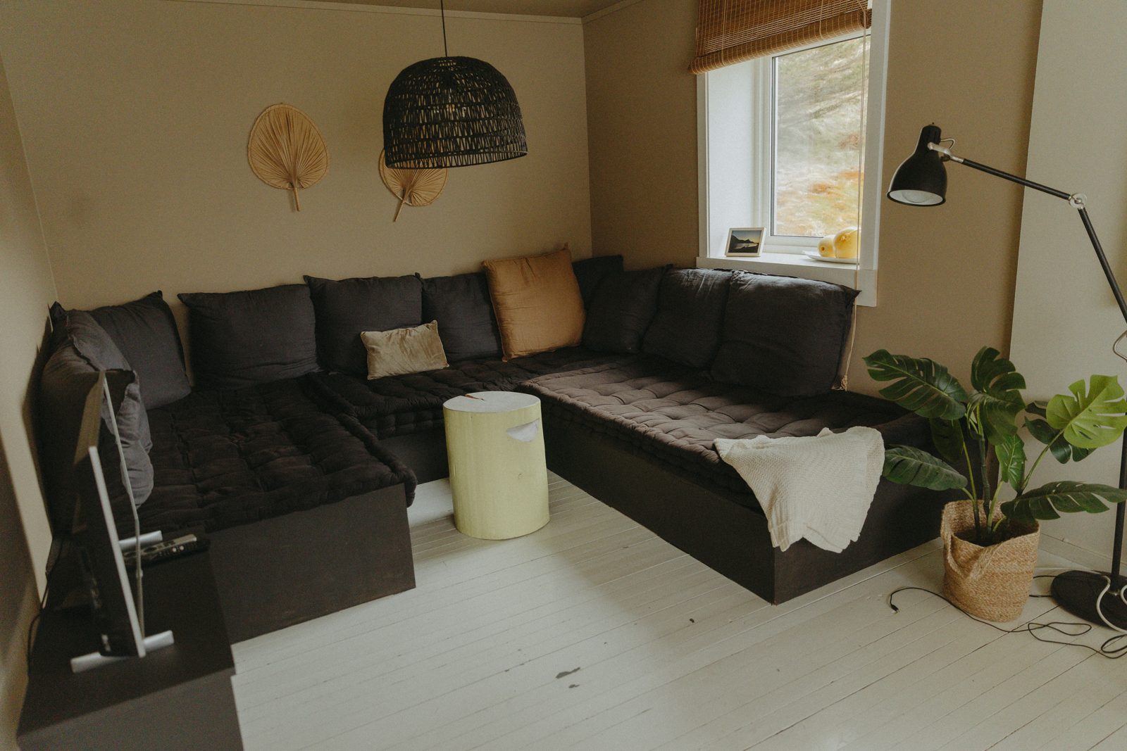 The living room.