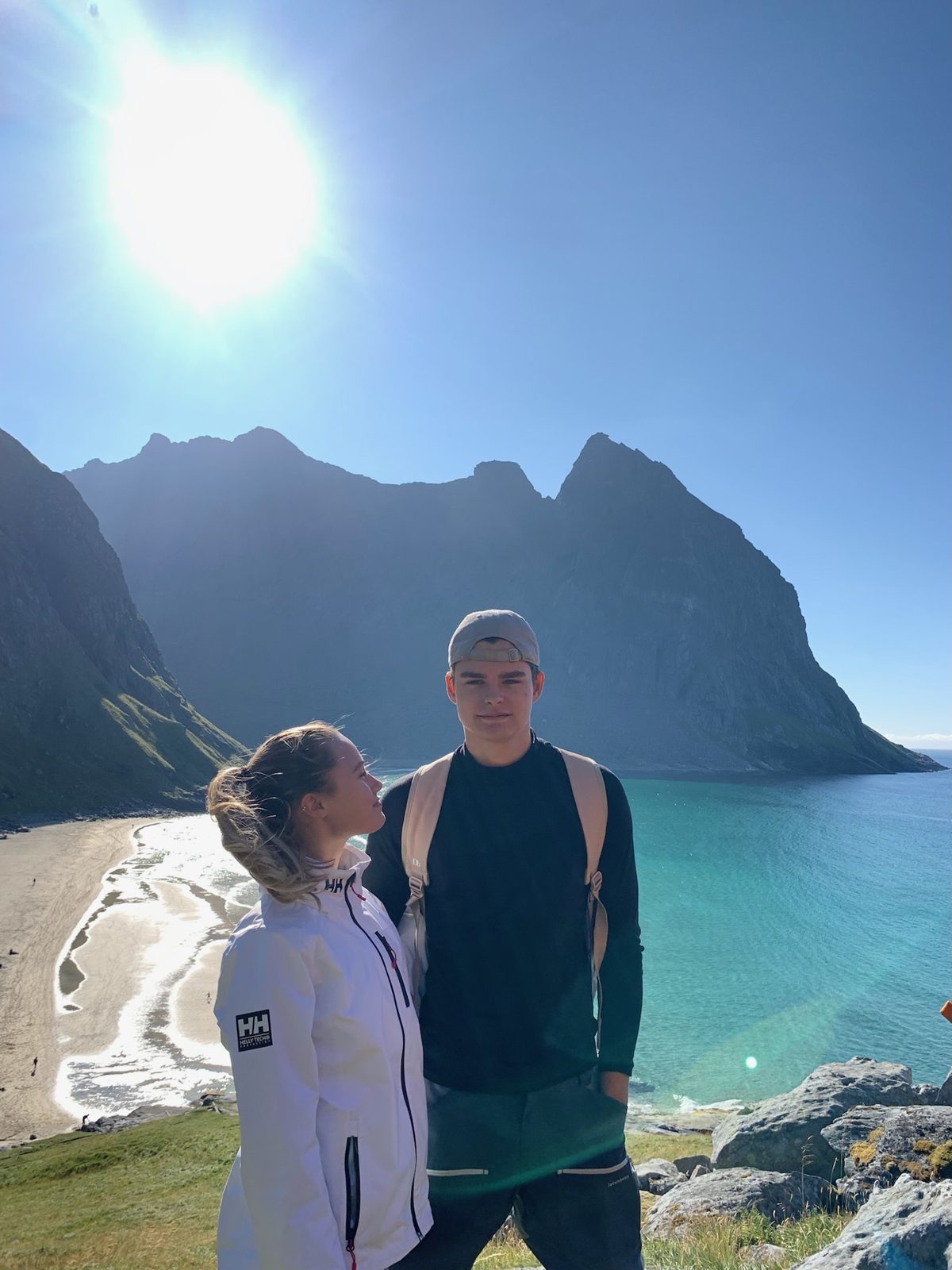 Your hosts on the trail above Kvalvika