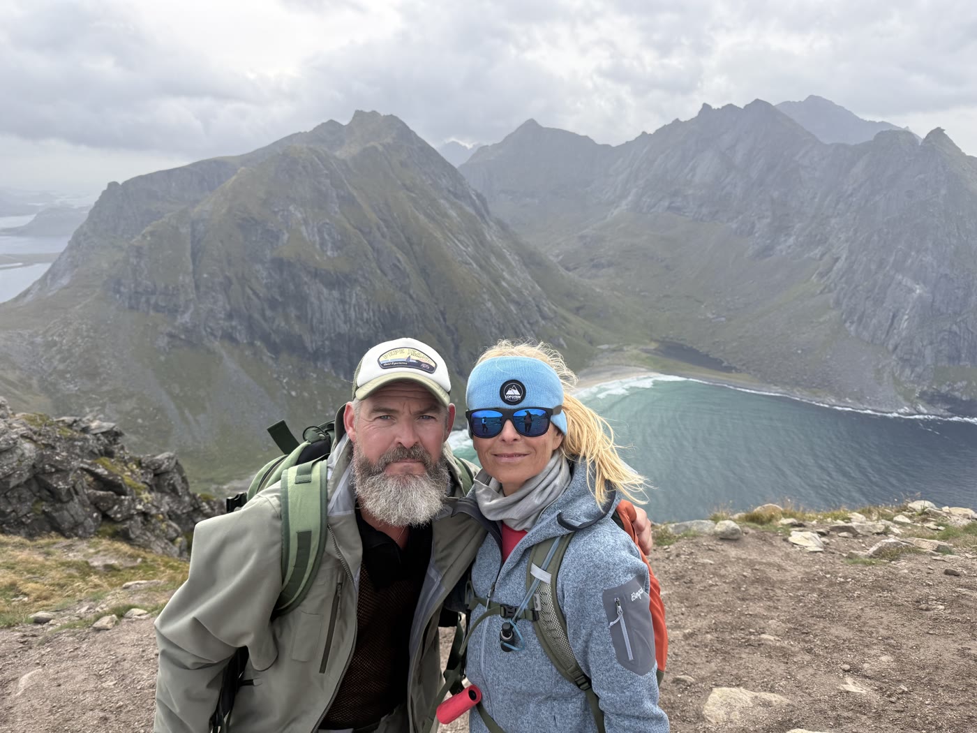 Your hosts at the summit of Ryten above Kvalvika