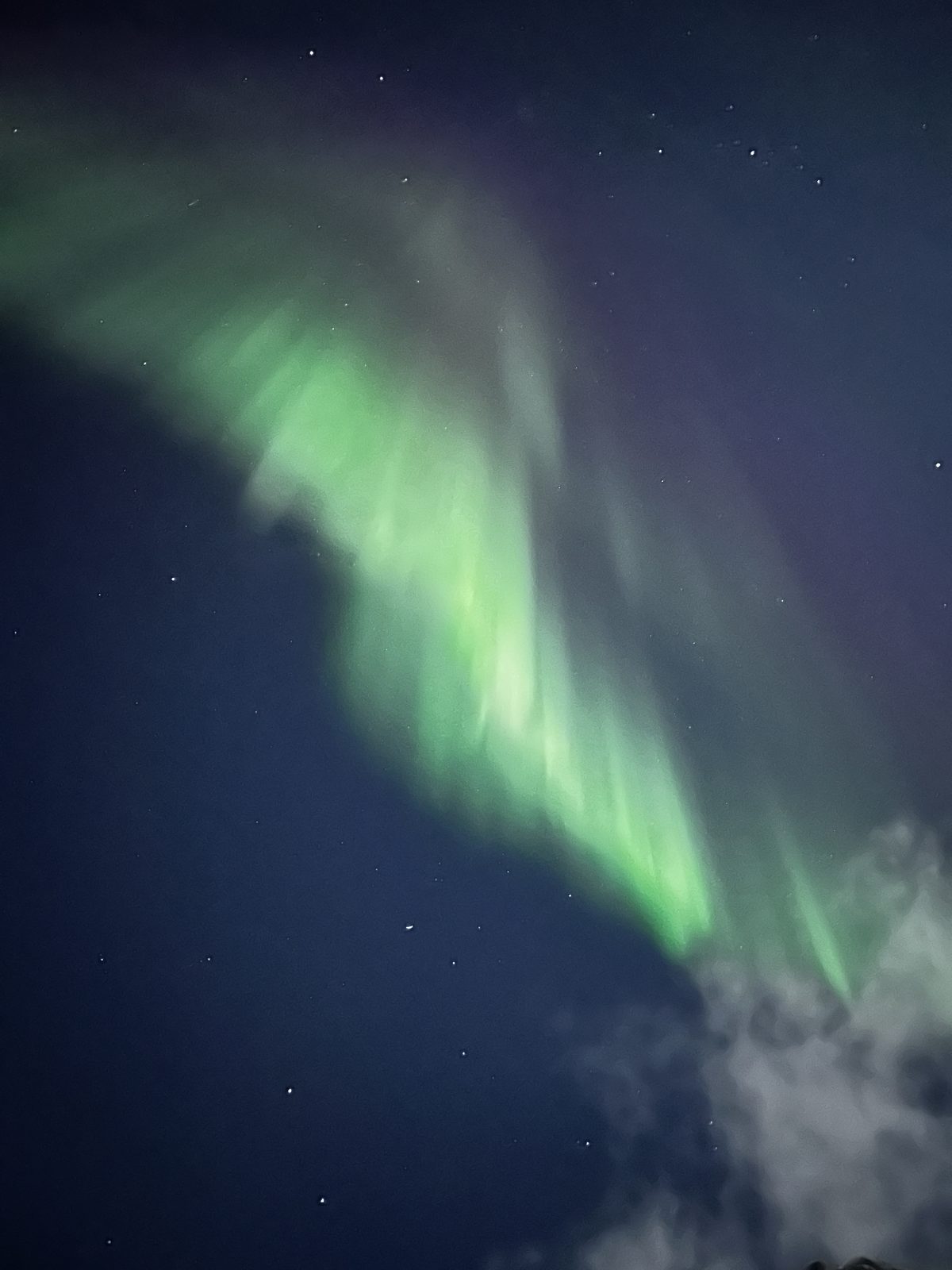 Northern lights photographed from Casa Lofoten (IMG_6448).