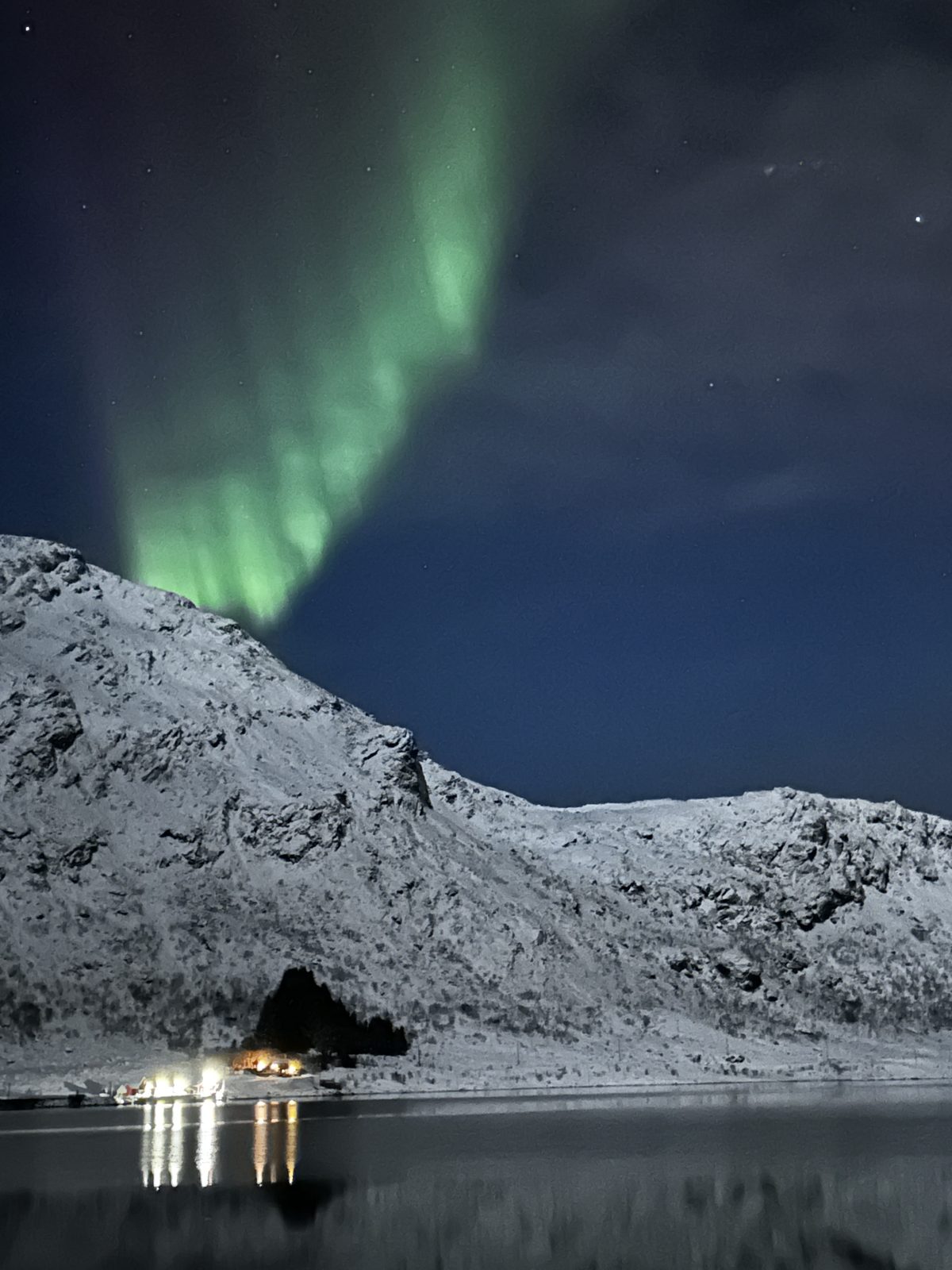 Northern lights photographed from Casa Lofoten (IMG_6465).