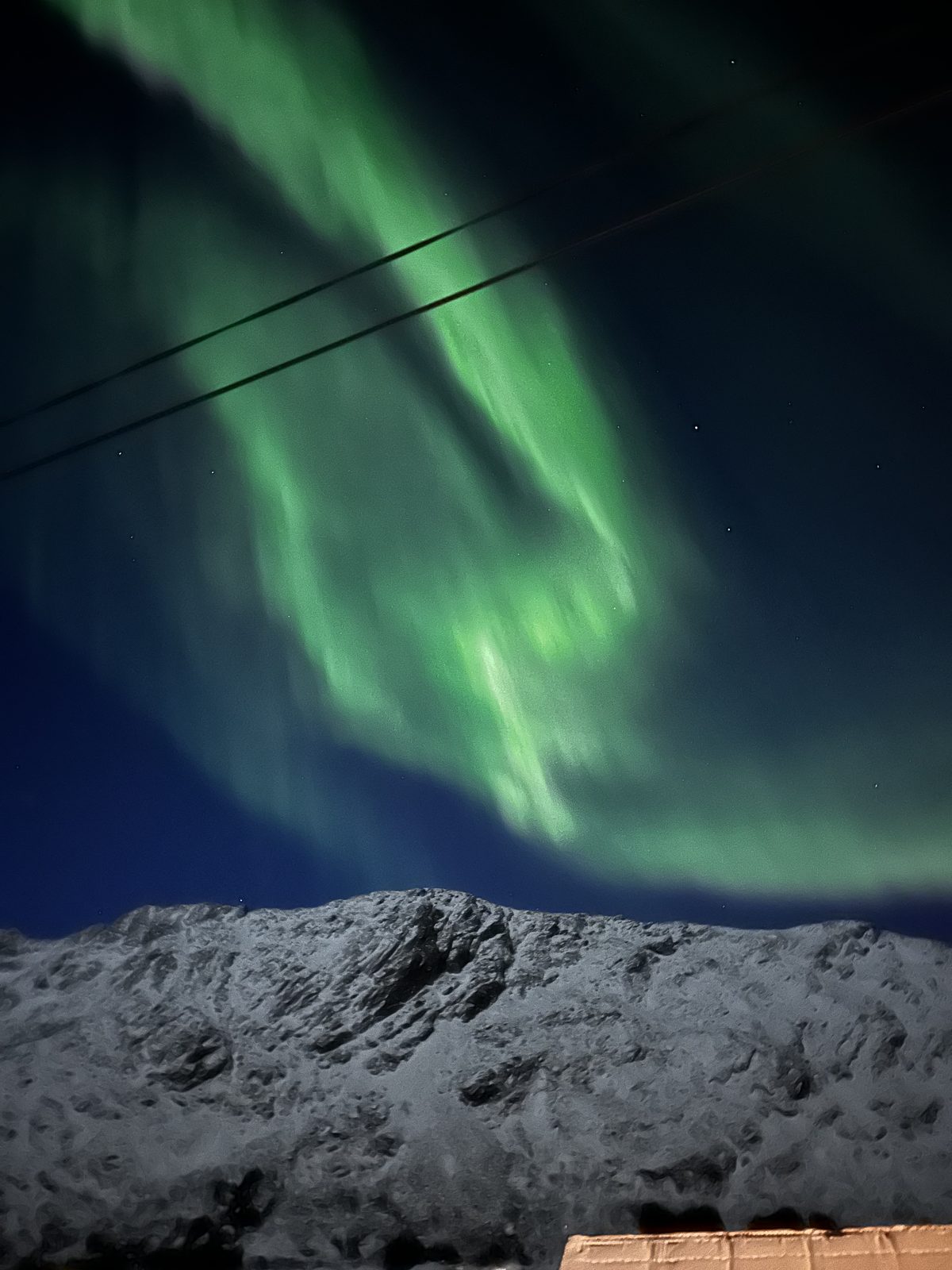 Northern lights photographed from Casa Lofoten (IMG_6537).