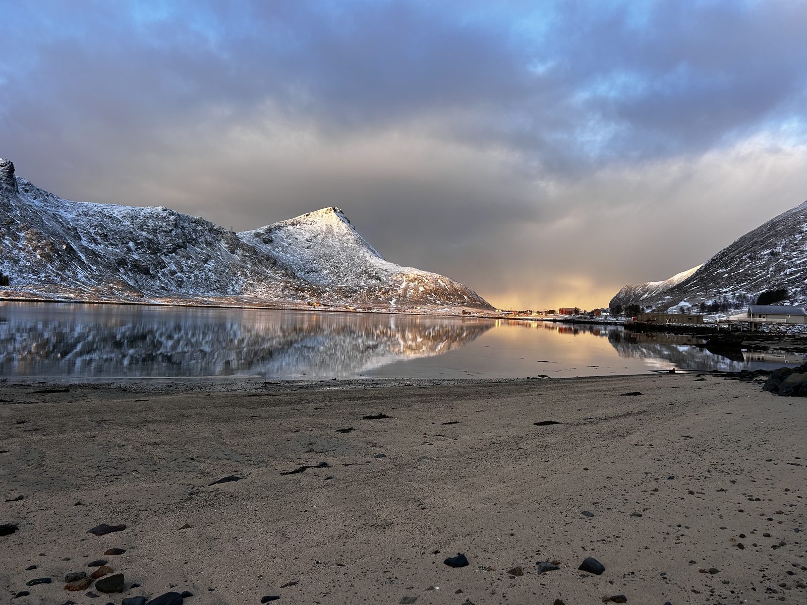 The private beach.