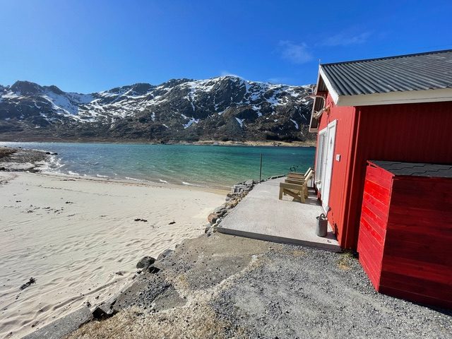 The private beach.