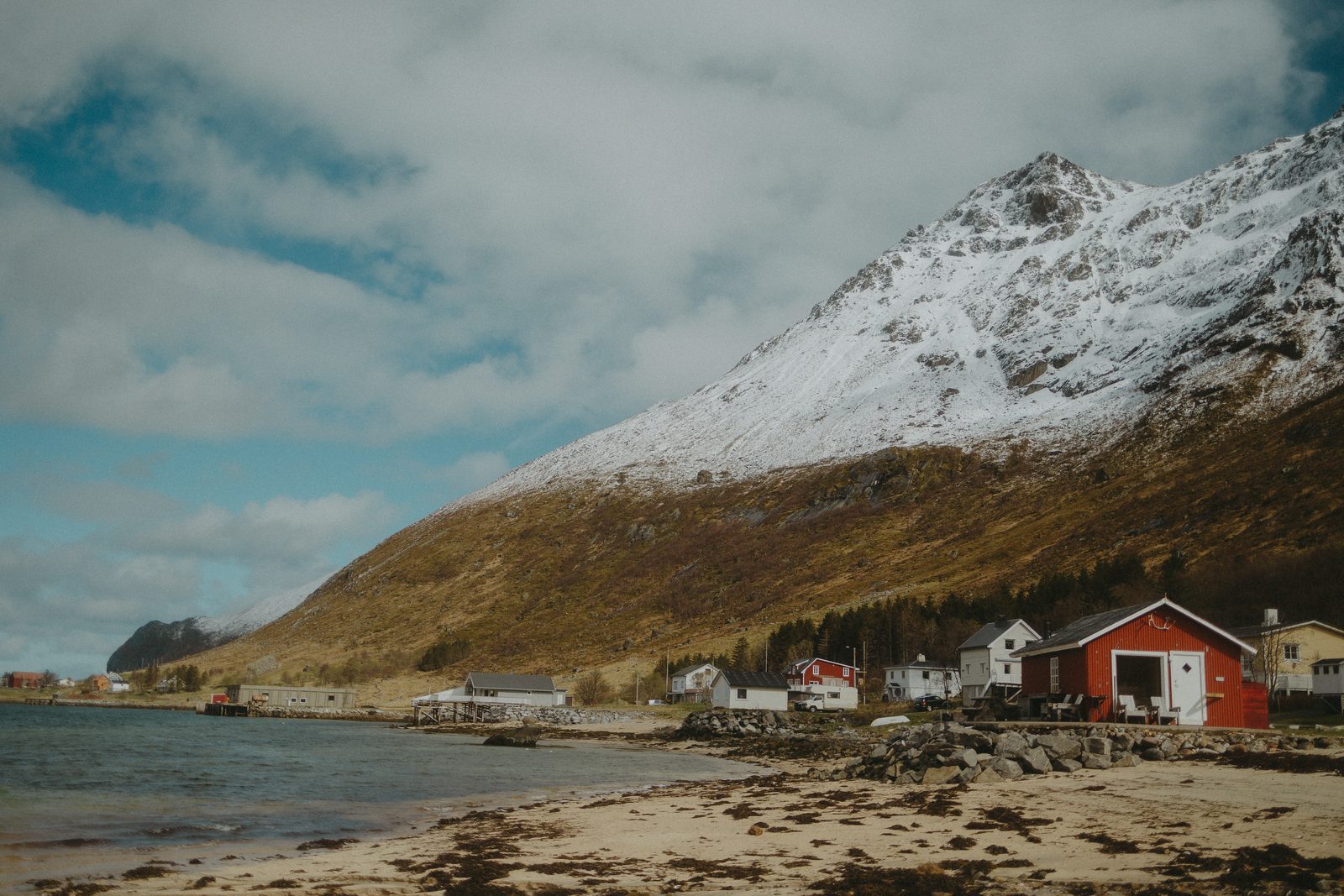 The property and the beach.