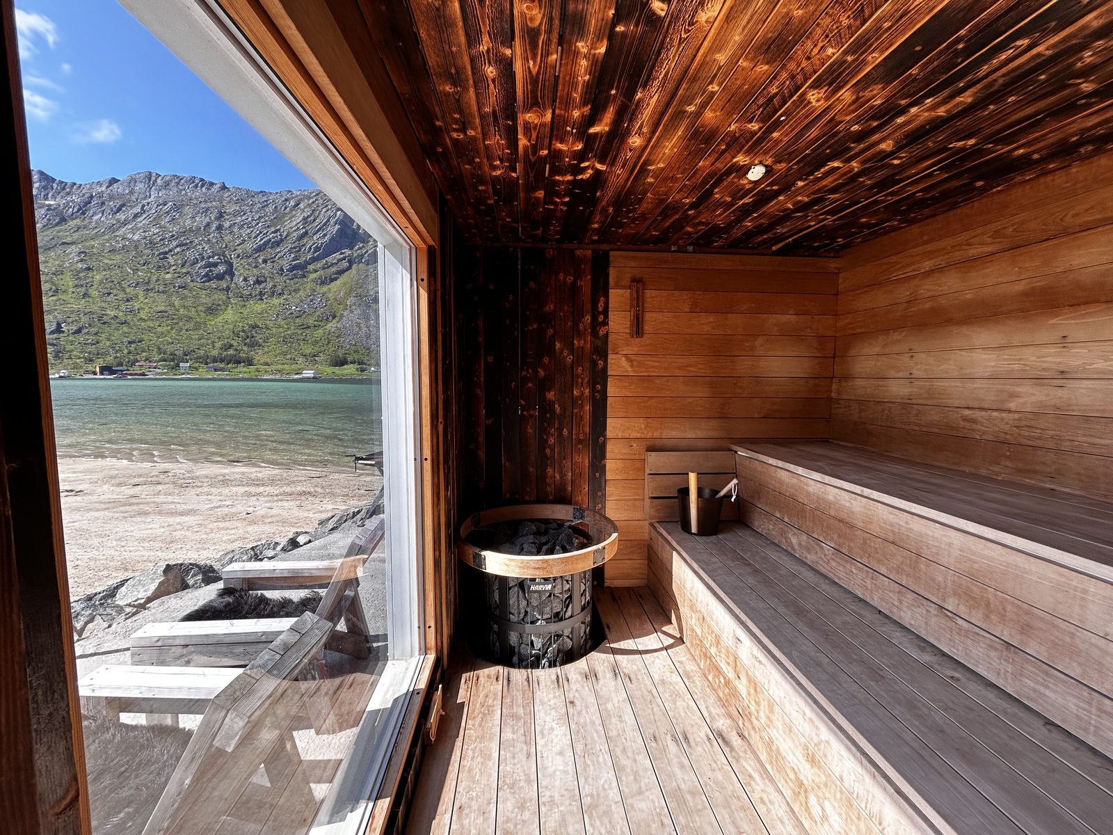 The boathouse sauna.