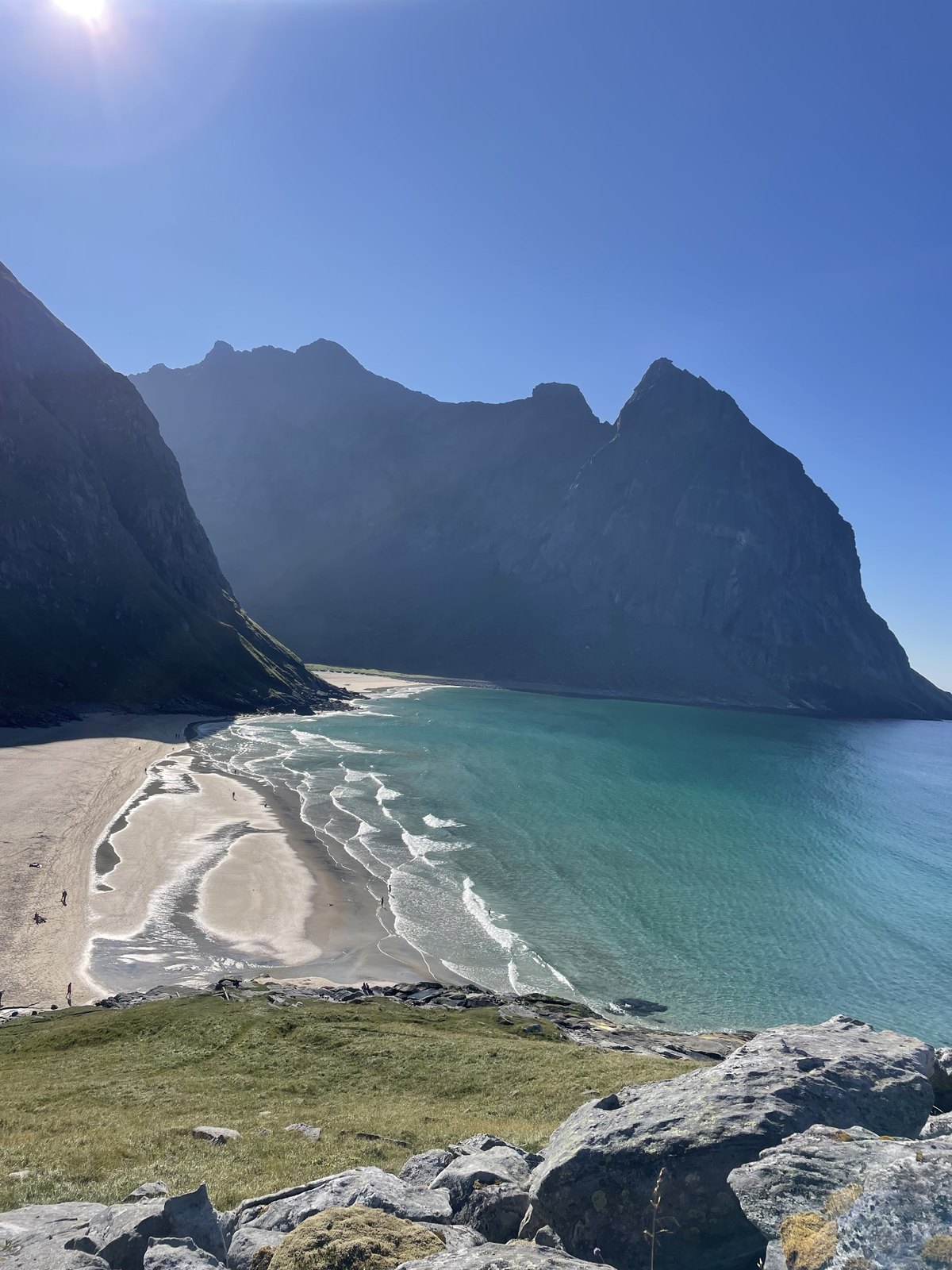 Kvalvika Beach from above.