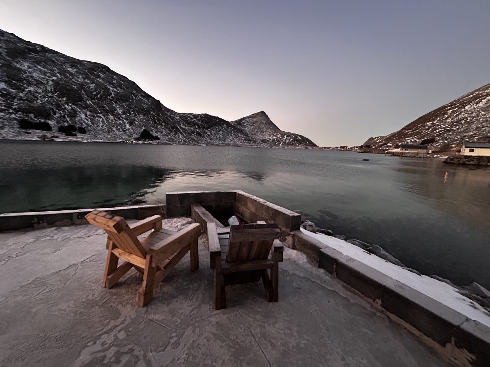 By the boathouse.