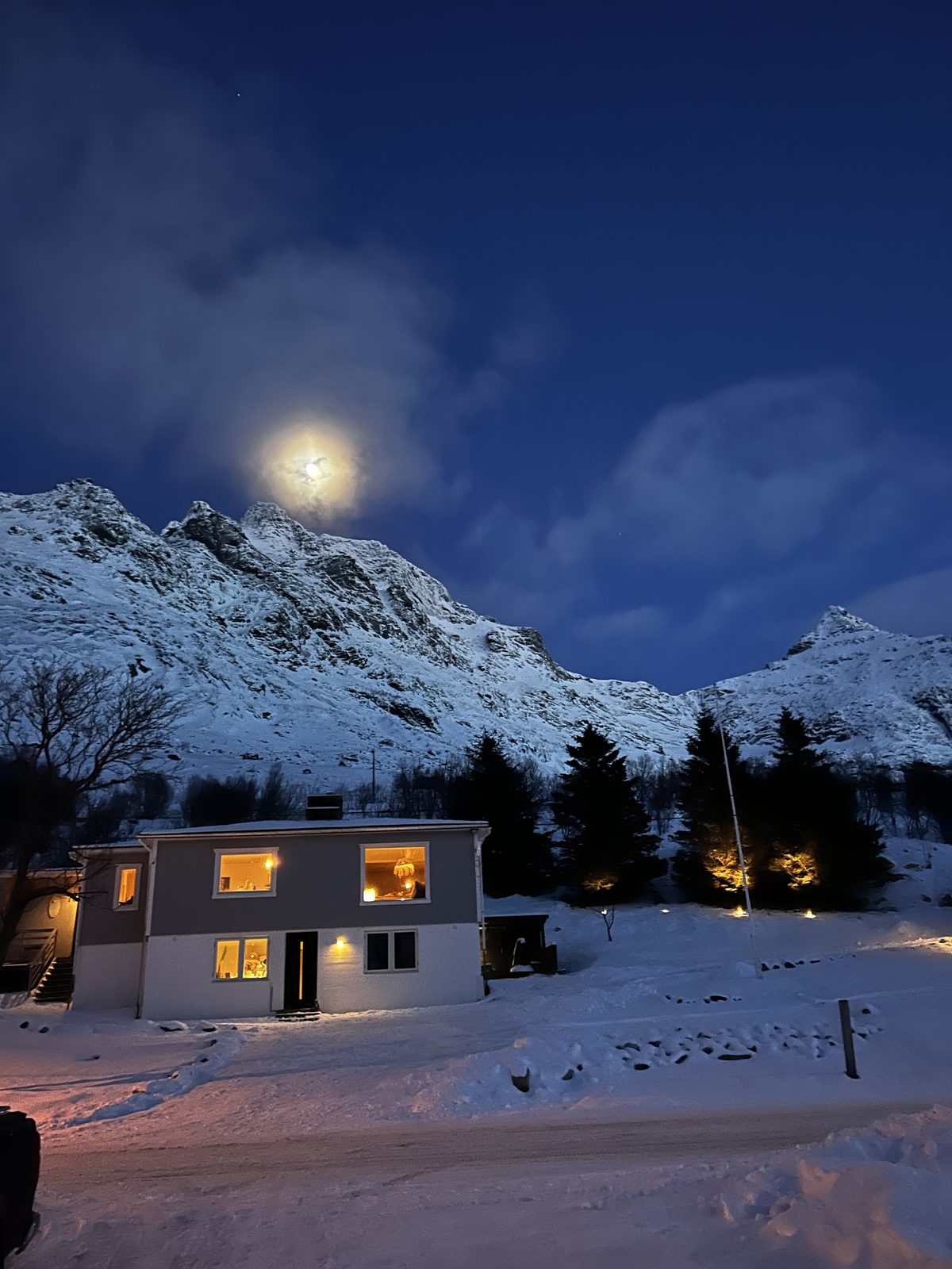 The property in winter.