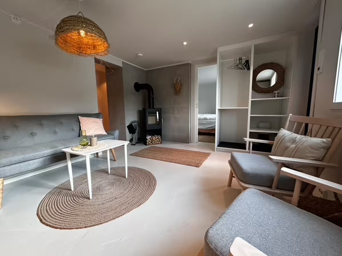 The living room at Casa Lofoten.