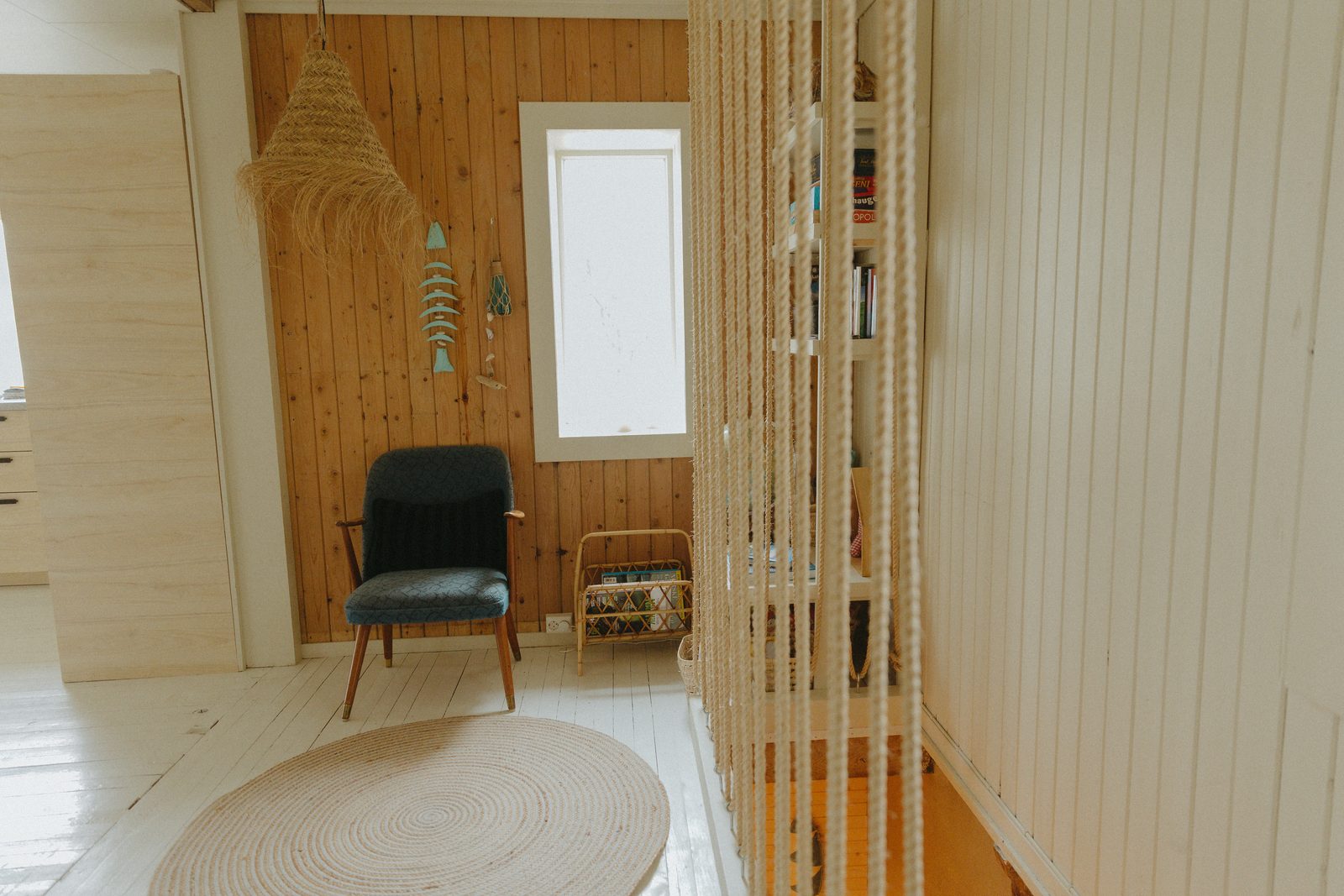 The reading corner with bookshelves. Photo 1 of 2.