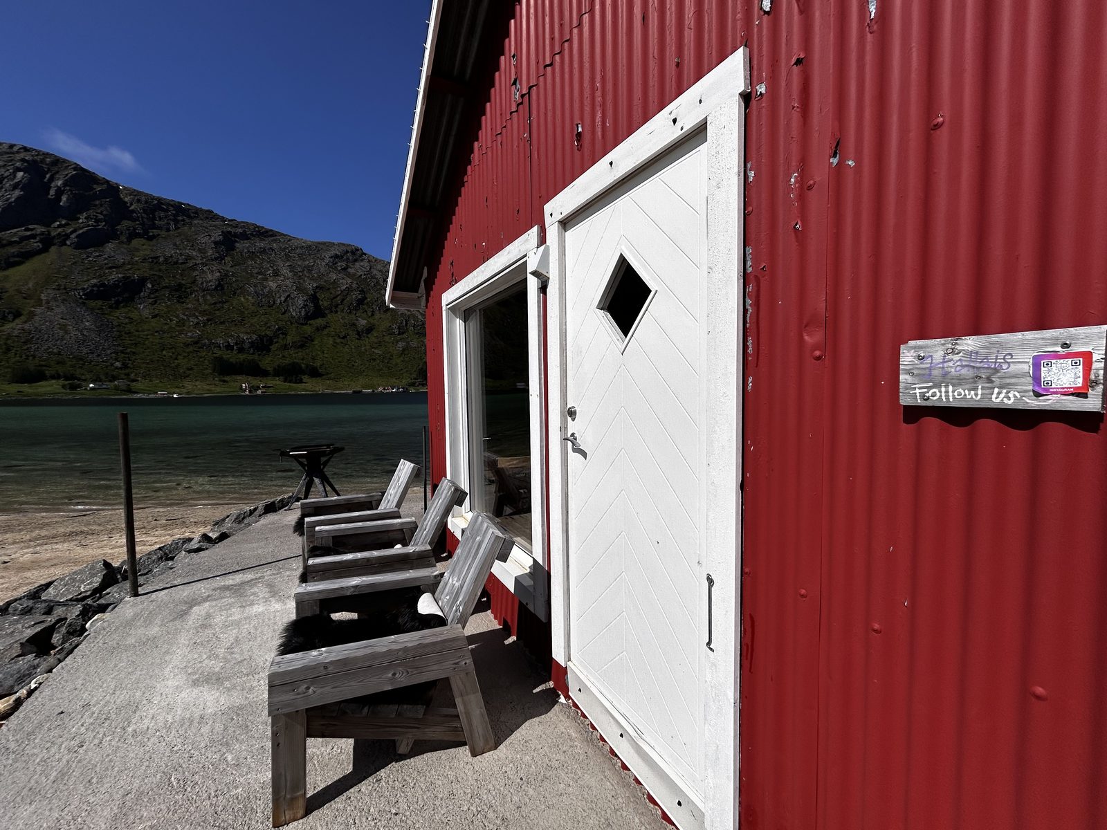 The red boathouse sauna.