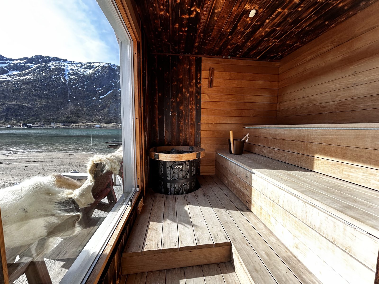 The sauna in spring.