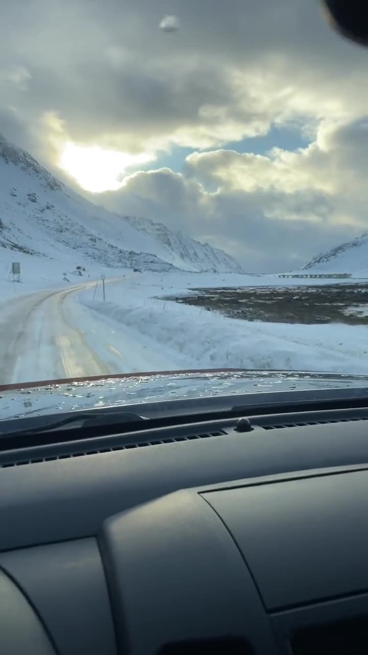 Winter driving in the west — still from our own film.